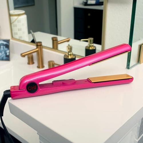 CHI Tourmaline Ceramic Flat Iron Hair Straightener 1", Professional Hair Styling Tool for Silky Smooth Hair, Frizz Control & Curling, Pure Pink 1" Plates thumbnail 6