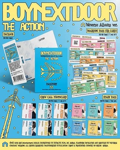 BOYNEXTDOOR THE ACTION 5th Mini Album [Weverse Ver.] QR + Photocard + Staff Pass + Boading pass (Hollywood Action) thumbnail 2