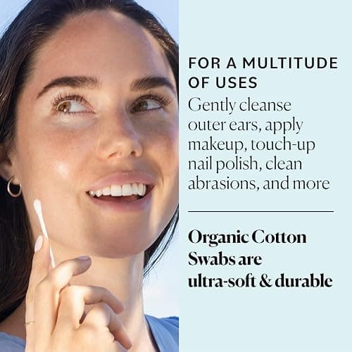 Sky Organics - Organic Cotton Swabs, 500 ct. - Ultra Soft Tips - Strong & Durable - Hypoallergenic - Chlorine Free - Sustainable - Natural, Vegan & Cruelty Free - Skin Care & Self Care thumbnail 2