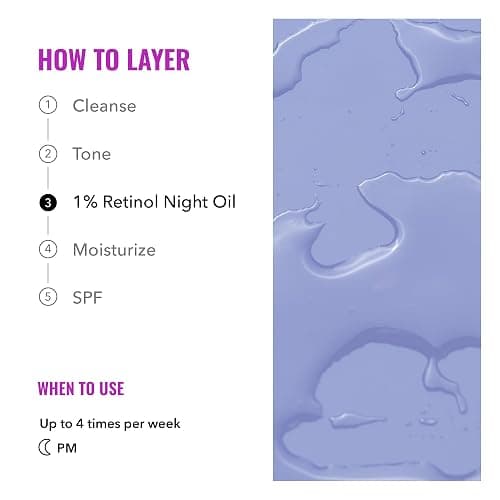 Good Molecules 1% Retinol Night Oil - Retinol and Rosehip Face Oil Formula for Look of Fine Lines & Wrinkles, Anti-Aging, Skin Firming, and Moisturizing - Skin Care for Face thumbnail 5
