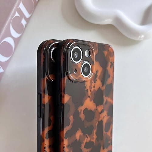 AMART for iPhone 14 Case Cute, Leopard Tortoise Shell Animal Print Phone Case Shockproof Bumper Women Girls Cool Protective iPhone Case for iPhone 14 (6.1 inch) ONLY thumbnail 3