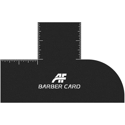 Enhancement Card for Barbers with Measurement Indicators, Reusable Barber Line up Tool and Color Spray Edge Hairline Shaping Tool (Black, One-Size) thumbnail 2