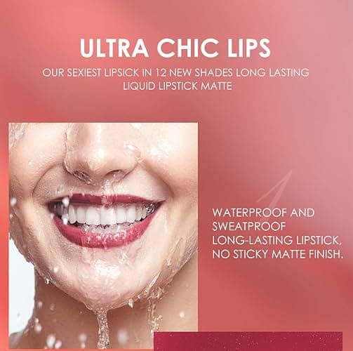 BestLand 12Pcs Matte Liquid Lipstick + Lip Liner Pens Set, Velvety Nude Lip Stain Waterproof Long Wear Makeup Gift Set thumbnail 7