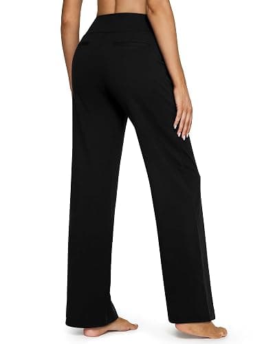 G4Free EverGoing Yoga Pants Women Wide Leg Pants with Pockets High Waist Stretch Dress Casual Sweatpants Petite/Regular/Tall thumbnail 2