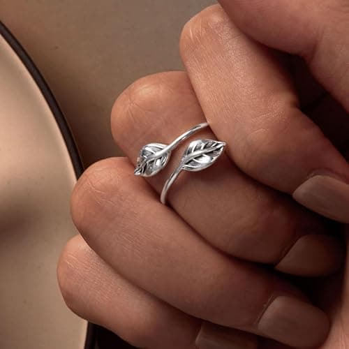 925 Sterling Silver Rings for Women Mermaid Tail/Daisy Bee/Flower/Butterfly Ring Dainty Stackable Rings Ajustable Cute Ring for Girls thumbnail 2