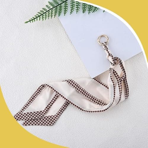 Ancnoz Silky Satin Bow Key Chain for Women Handbags Purse Bowknot Keychain for Ladies Bag Pendant thumbnail 6