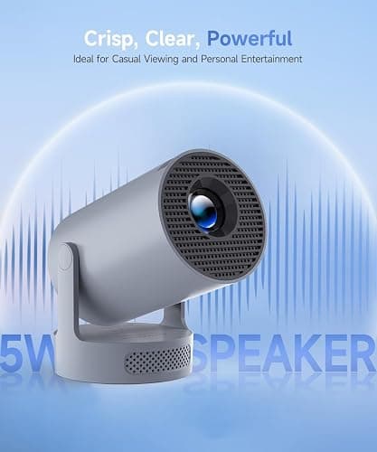 Magcubic Mini Projector 4K Support, Portable Projector with WiFi 6 and Bluetooth 5.4, 5W Soundbase Speaker, Smart Proyector with Auto Vertical Keystone 180°Rotatable for Movie Home Outdoor thumbnail 2