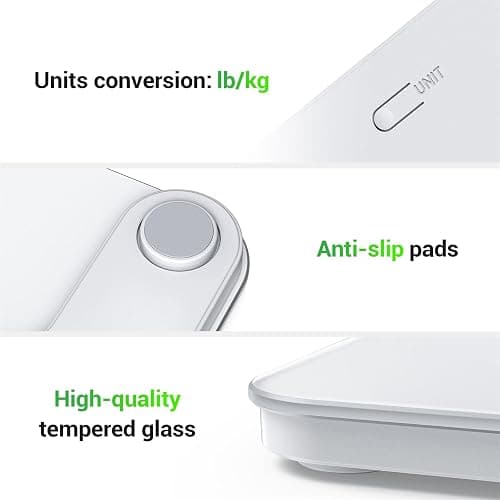 Ovutek Bathroom Scale for Body Weight, Highly Accurate Digital Weighing Machine for People, Upgraded Batteries Included, Compact Size, LED Display, Physician Scale with Sturdy Tempered Glass, 400lb thumbnail 5