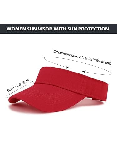 Komorebi Visors for Women Unisex Sun Visor Hats Adjustable Running Caps Summer Sun Protection Tennis Hat for Sports thumbnail 6