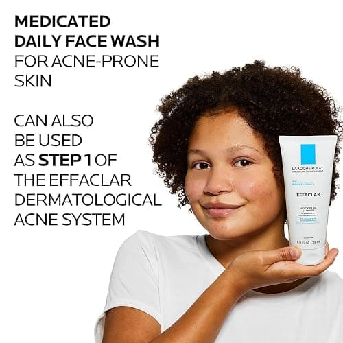 La Roche-Posay Effaclar Medicated Gel Cleanser, 2% Salicylic Acid Cleanser + LHA + Glycerin, Dermatologist Tested Foaming Acne Face Wash, Clear & Prevent Acne Breakouts, Oil Free, Targets Excess Oil thumbnail 5