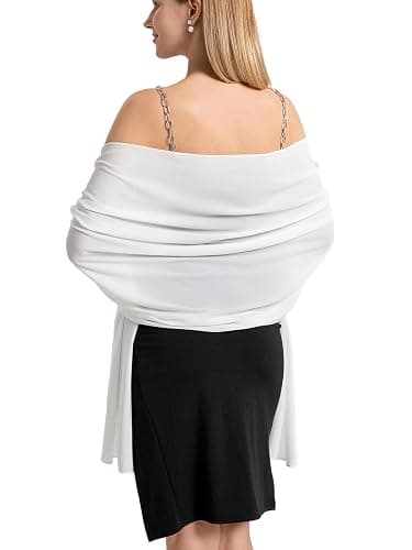 Yetoun Women Shawl Wraps for Evening Dresses, Wedding Shawls Chiffon Scarf Wrap Scarves thumbnail 3