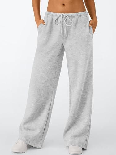 Trendy Queen Womens Wide Leg Sweatpants Baggy Drawstring Low Rise Lounge Pants 2026 Fall Joggers with Pockets thumbnail 2