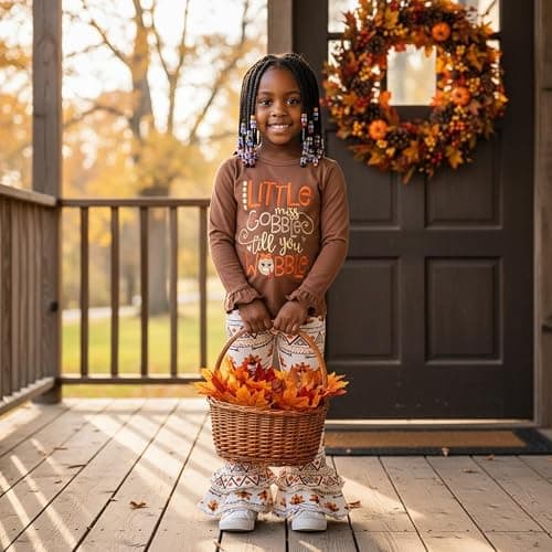 Unique Baby 2 Piece Girls Double Ruffle Leggings and Long Sleeve Shirt Clothes Set Kid and Toddler Girl Outfit thumbnail 6