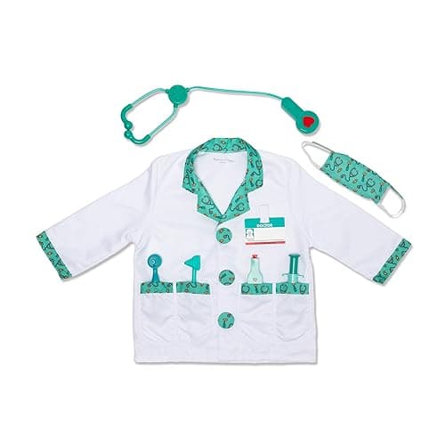 Melissa & Doug Doctor Role Play Costume Dress-Up Set (7 pcs) Frustration-Free Packaging - Frustration-free Packaging