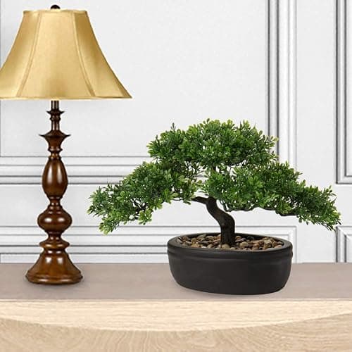 Artificial Bonsai Tree Juniper Faux Plants Indoor Small Fake Plants Decor with Ceramic Pots for Home Table Office Desk Bathroom Shelf Bedroom Living Room Farmhouse Decorations thumbnail 4