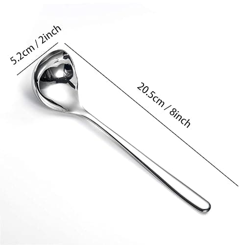 IMEEA 8-Inch Small Ladles for Serving Sauce SUS304 Stainless Steel Gravy Ladle Soup Spoon, Set of 4 thumbnail 3