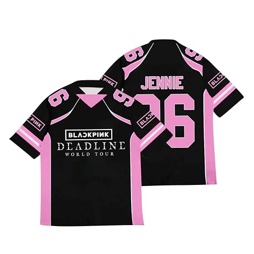 Kpop Baseball Trikot Deadline 2025 World Tour Tshirt Jisoo Lisa Rose Jennie Shirt KPop Vintage Kurzarm Shirts Streetwear Mädchen T-Shirt for Fan - Image 1