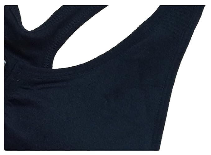ohlyah Women's Zipper Front Closure Sports Bra Racerback Yoga Bras - Large - 3 Pack Black thumbnail 3