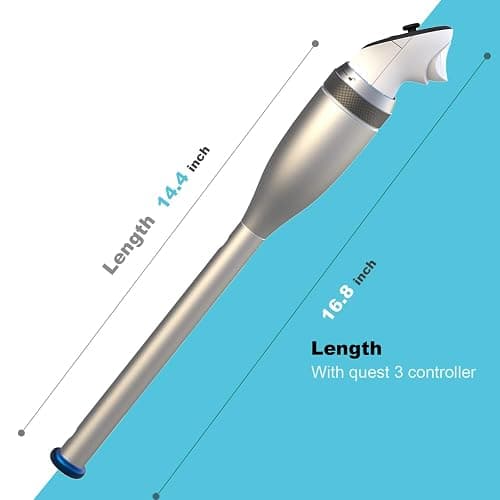 VR Baseball Bat Attachment for Meta Quest 3/3S - Aluminum Short Baseball Bat Handle Accessory for WIN Reality and Totally Baseball Indoor Training (Comes with Real Grip Tape) (Silver) thumbnail 4