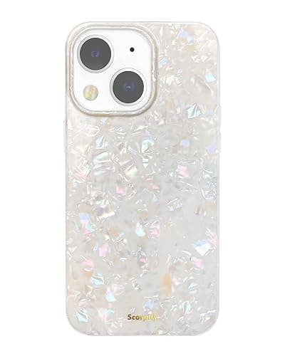 SCORPIFY for iPhone 15 Plus Case [Compatible with MagSafe] with Colorful Pearl Iridescent Design, Cute Clear Magnetic Phone Cover for Women Girls and Men, Bumper with Mother of Pearl Shell Pattern thumbnail 4