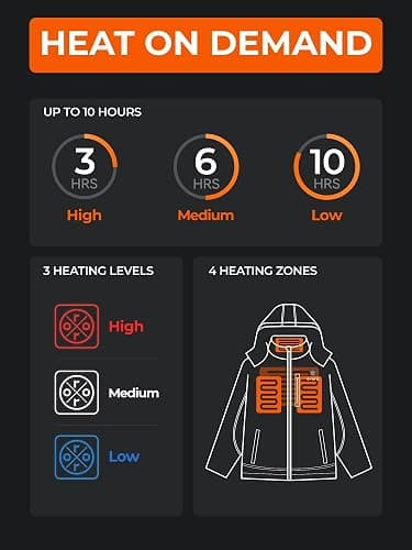 ORORO Heated Jacket - Black thumbnail 4