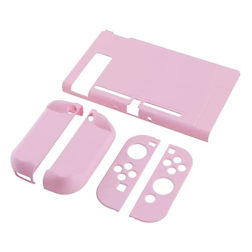 eXtremeRate PlayVital Back Cover for Nintendo Switch Console, NS Joycon Handheld Separable Protector Hard Shell, Dockable Protective Case for Nintendo Switch - Peach Blossom Pink (NOT for Switch 2) thumbnail 9