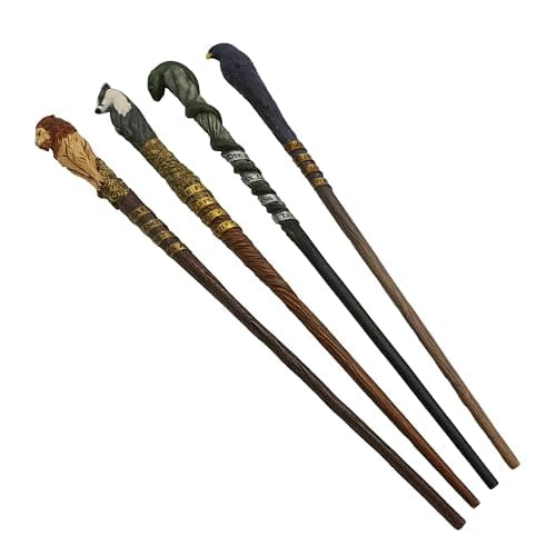 Harry Potter Gryffindor Mascot & Traits Wand - Second Edition Collectible with Lion Topper & House Inscription - 14" Replica with Premium Display Box - Ideal for Fans & Collectors - Not a Toy thumbnail 4
