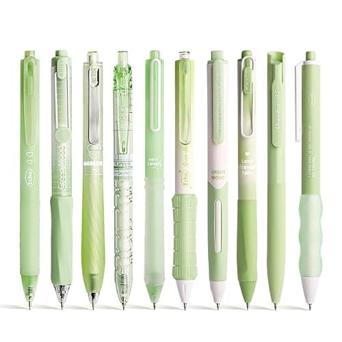 10PCs Pastel Gel Ink Pen Set,Retractable Black Ink Pens 0.5mm Fine Point | Smooth Writing, Quick-Drying, No Smear,Black Gel Pens for Writing, Journaling, Note Taking, Home, School, Office Supplies - Image 1