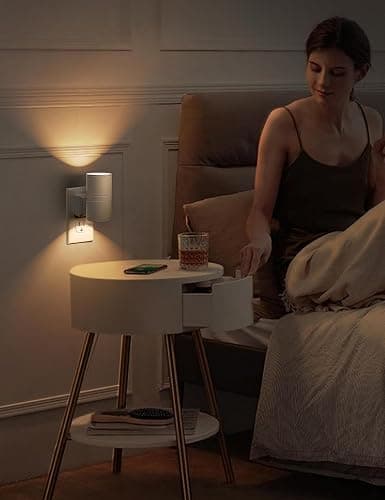 L LOHAS LED Night Light Plug in, Night Lights Plug into Wall, Light Sensor, 0-100LM, Soft White 3000K, Dimmable Night Light, Modern Nightlight for Hallway Bedroom Stairway, 2 Pack thumbnail 8