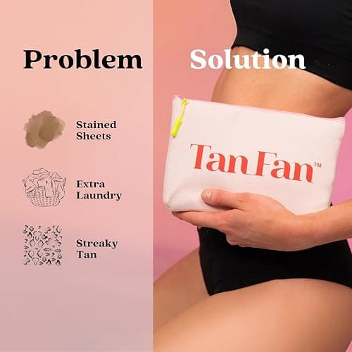 Tan Fan Self Tan Sleep Sac - Protects Sheets from Fake Tan Stains - No Tanner Transfer, Rub Off, Absorption Guaranteed - Cool Silky Lightweight Bed Protector Sack. Large Roomy w Foot Openings (Pink) thumbnail 7