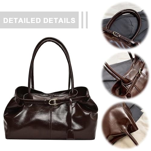 Cymwer Damen-Hobo-Handtasche aus PU-Leder, lässige Umhängetasche, modische Tasche mit Griff oben, große Arbeitstaschen for Arbeit, Einkaufen, Reisen thumbnail 2
