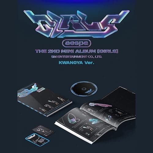 aespa - 2nd Mini Album [Girls] (KWANGYA Ver.) Photo Book + CD-R + Sticker + Folded Poster + Polaroid Card + Photo Card + Poster + 2 Pin Button Badges + 4 Extra Photocards thumbnail 2