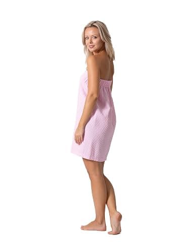 Turkish Linen Women’s Waffle Spa Body Wrap with Adjustable Closure thumbnail 4