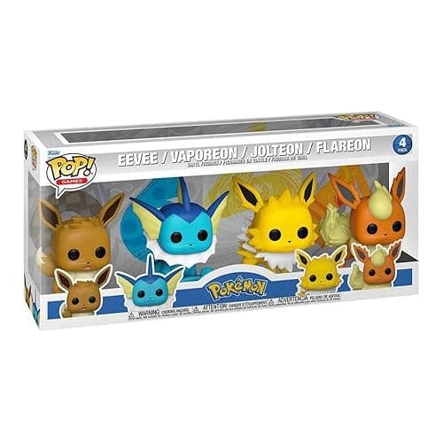 Funko Pop! Pokemon - Ultimate 4-Pack Eevee, Vaporeon, Jolteon, Flareon - Image 1