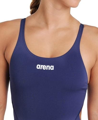 ARENA Costume Donna Intero Piscina Solid Nuoto Dark Sage Verdone Scuro thumbnail 3