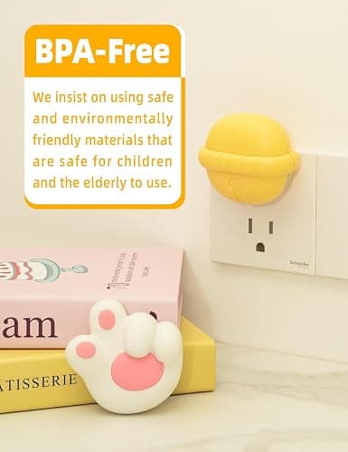 BANDIANCY Cat Paw Doorbell, Cute Anime Wireless Door Chime 1000ft Wireless Range, 38 Musical Ringtones Timbre, Mute Mode with LED Flash Pink Doorbell for kids Room, Bedroom, Nursery, Classroom thumbnail 8