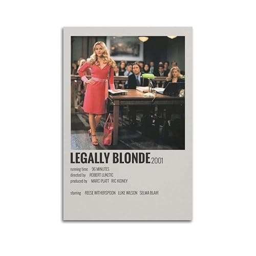 Legally Blonde Movie Minimalist Art Poster Poster Leinwanddruck Wohnzimmer Home Ästhetische Kunst Hängende Malerei, Neues Zuhause Geschenk Moderne Raumdekoration08x12inch(20x30cm) - Image 1