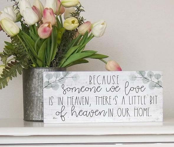 Simply Said, INC Inspire Boards Heaven Memorial Sign, Bereavement Wall Decor, Sympathy Gift, Wooden Hanging Home Decoration, 5.5 x 12 Inch thumbnail 5