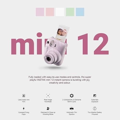 Polaroid Camera + MiniMate Accessory Bundle & Compatible Custom Case + Fuji Instax Film Value Pack (50 Sheets) Flamingo Designer Photo Album (Mint Green) thumbnail 2