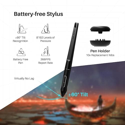 HUION KAMVAS Pro 16 Drawing Tablet with Screen, 15.6 inch Pen Display Anti-Glare Glass 6 Shortcut Keys Adjustable Stand, Graphics Tablet for Drawing, Writing, Design, Work with Windows, Mac and Linux thumbnail 5