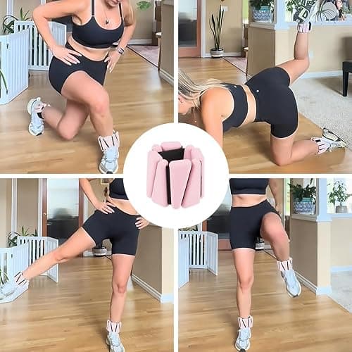 BSAFP Wrist Weights Set of 2, Adjustable Silicone Wrist and Ankle Weights for Women and Men, Adjustable Silicone Weight Bracelets (1Lbs Each) Suitable for Yoga, Pilates, Dance, Running, Jogging thumbnail 5