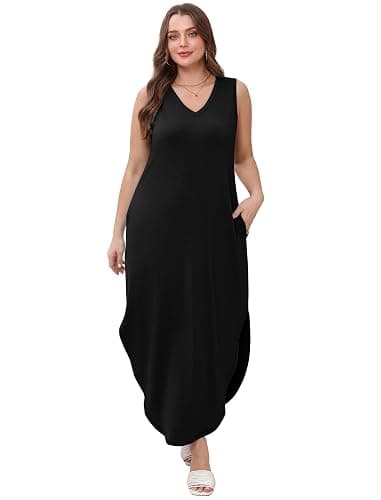 Sampeel Summer Dresses Maxi Dress Vacation Beach Sundresses 2025 with Pockets thumbnail 5