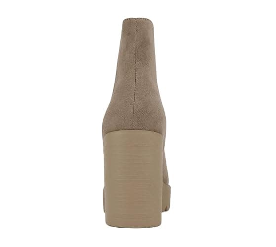 Soda EDITOR ~ Women Lug Sole High Heel Chelsea Fashion Ankle Boot w/Double Elastic Gore thumbnail 3