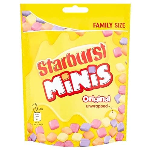 Starburst Minis Original Fruit Sweets, Family Size Pouch, 176 g thumbnail 6