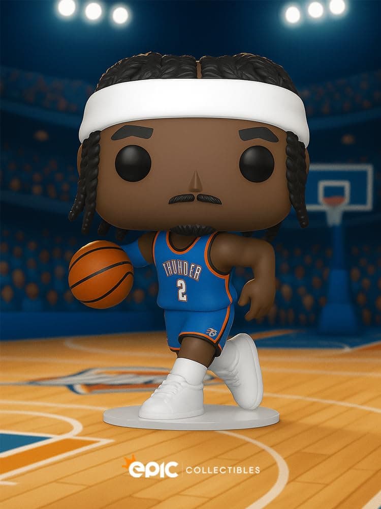Epic Collectibles Pop Basketball: OKC Thunder - Shai Gilgeous Alexander SGA Vinyl Figure Included with Box Protector Compatible for Funko thumbnail 4