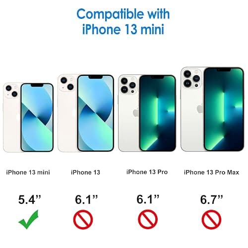 JETech Case for iPhone 13 Mini 5.4-Inch, Non-Yellowing Shockproof Phone Bumper Cover, Anti-Scratch Clear Back (Clear) thumbnail 2
