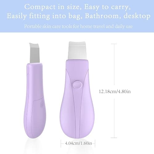 Skin Scrubber Face Spatula Skin Spatula Pore Cleaner Blackhead Remover Tools for Facial Deep Cleansing Skin Care Tool for Men and Women (Purple) thumbnail 7