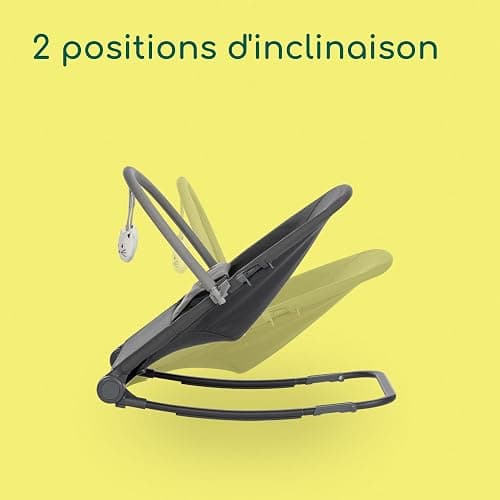 Bebeconfort Aster, transat bébé, 0–2 ans, léger (2,7 kg), pliable ultra compact, dossier réglable, arche de jeux amovible, harnais à 3 points, mode fixe, Tinted Graphite thumbnail 4