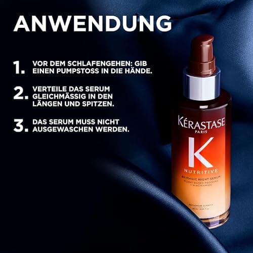 Kérastase Nutritive 8H Magic Night Serum, Nachtserum für normales bis leicht trockenes Haar, Pflegend und glättend für mehr Glanz und Geschmeidigkeit, Ohne Parabene thumbnail 6