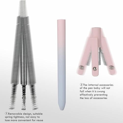Ddaowanx Gel Pens Set,10 Pcs 0.5mm Retractable Quick Dry Black Ink Pens | Fine Point Smooth Writing Pens for Journaling,Cute Stationery Office&School Supplies,Gifts for Women Stocking Stuffers thumbnail 4